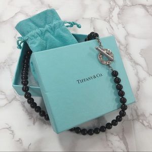 TIFFANY & CO Black Oynx Toggle Necklace